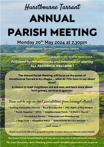  - Annual Parish Meeting Information & Social Evening